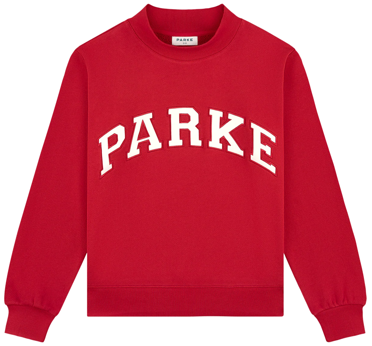 Parke | Varsity Mockneck Crimson with White Letters Back to School Edition