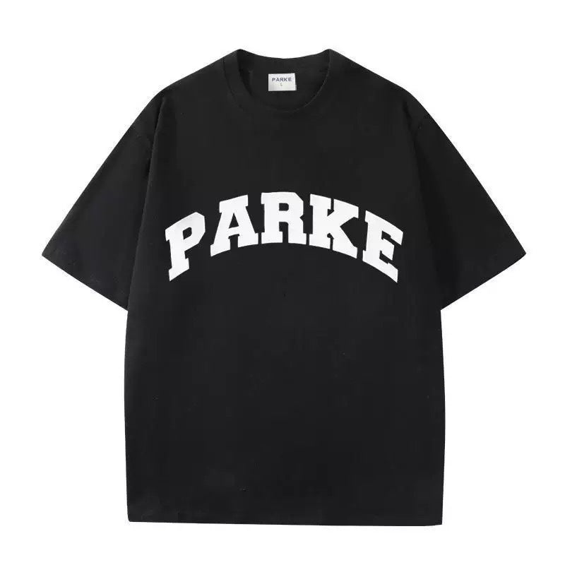 Parke Varsity Tee Black with White Letters