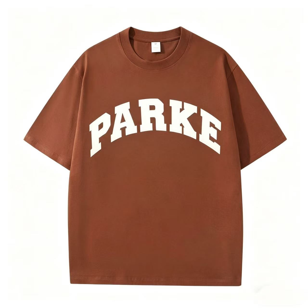 Parke | Varsity Tee Brown with White Letters