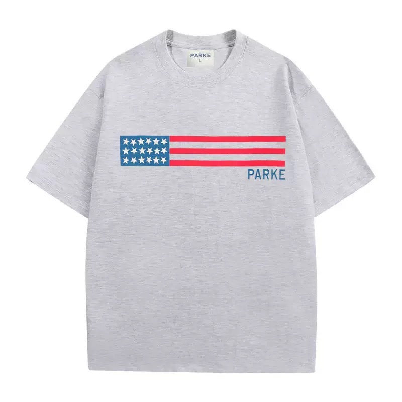 Parke Varsity Tee Grey Flag Edition