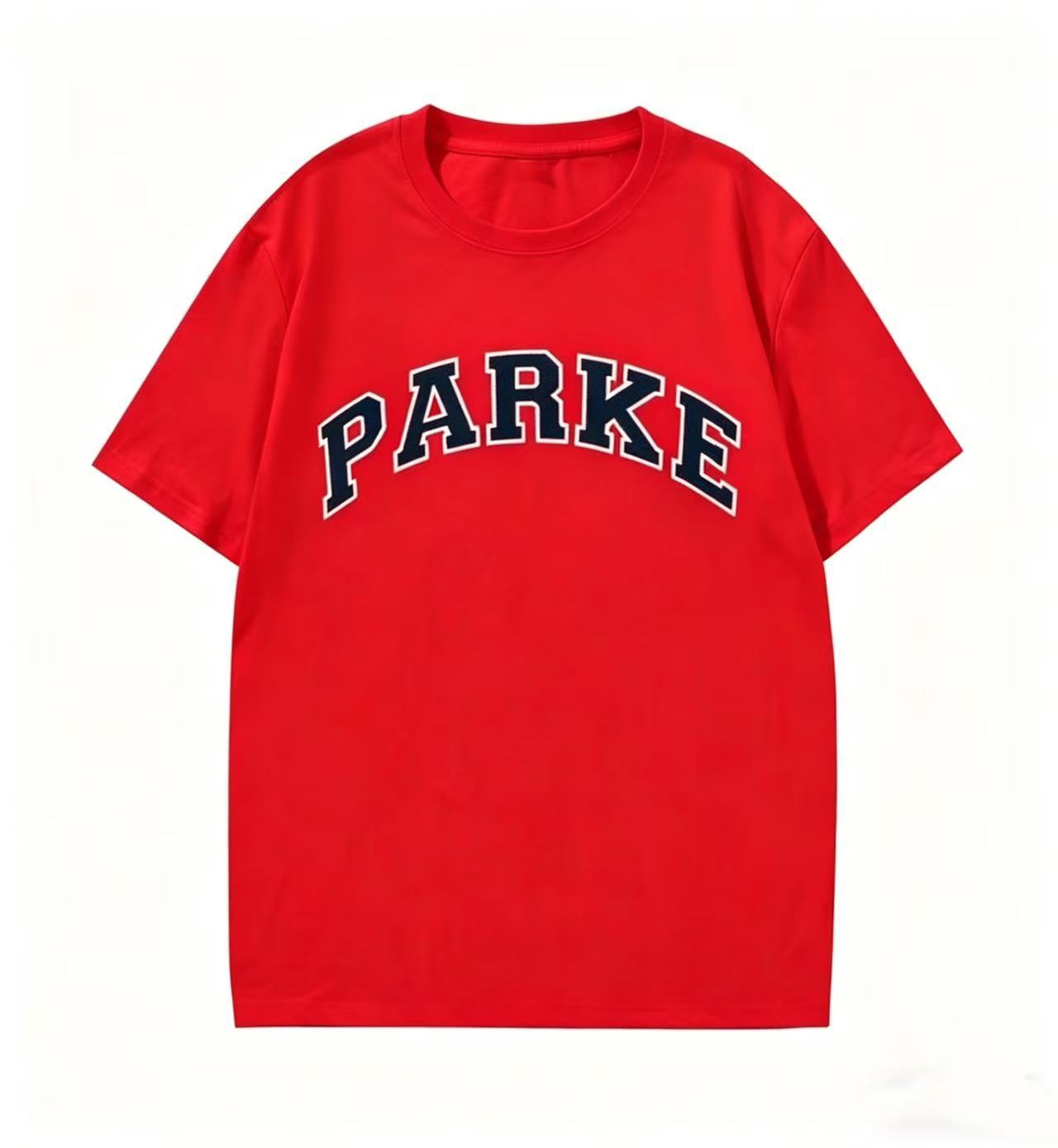 Parke | Varsity Tee Red with Blue Letters
