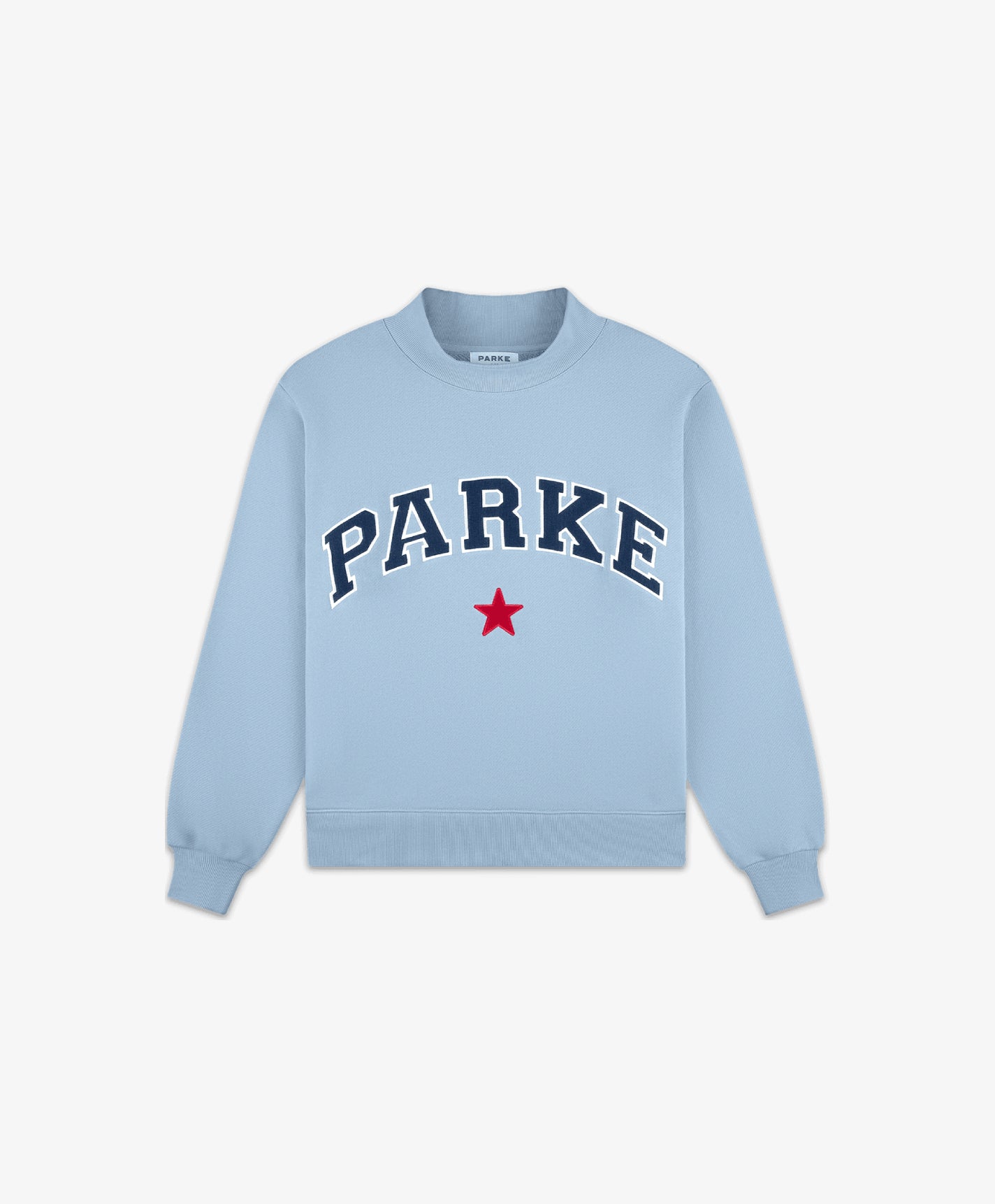 Parke | Coastal Star Varsity Mockneck Sky with Navy Letters