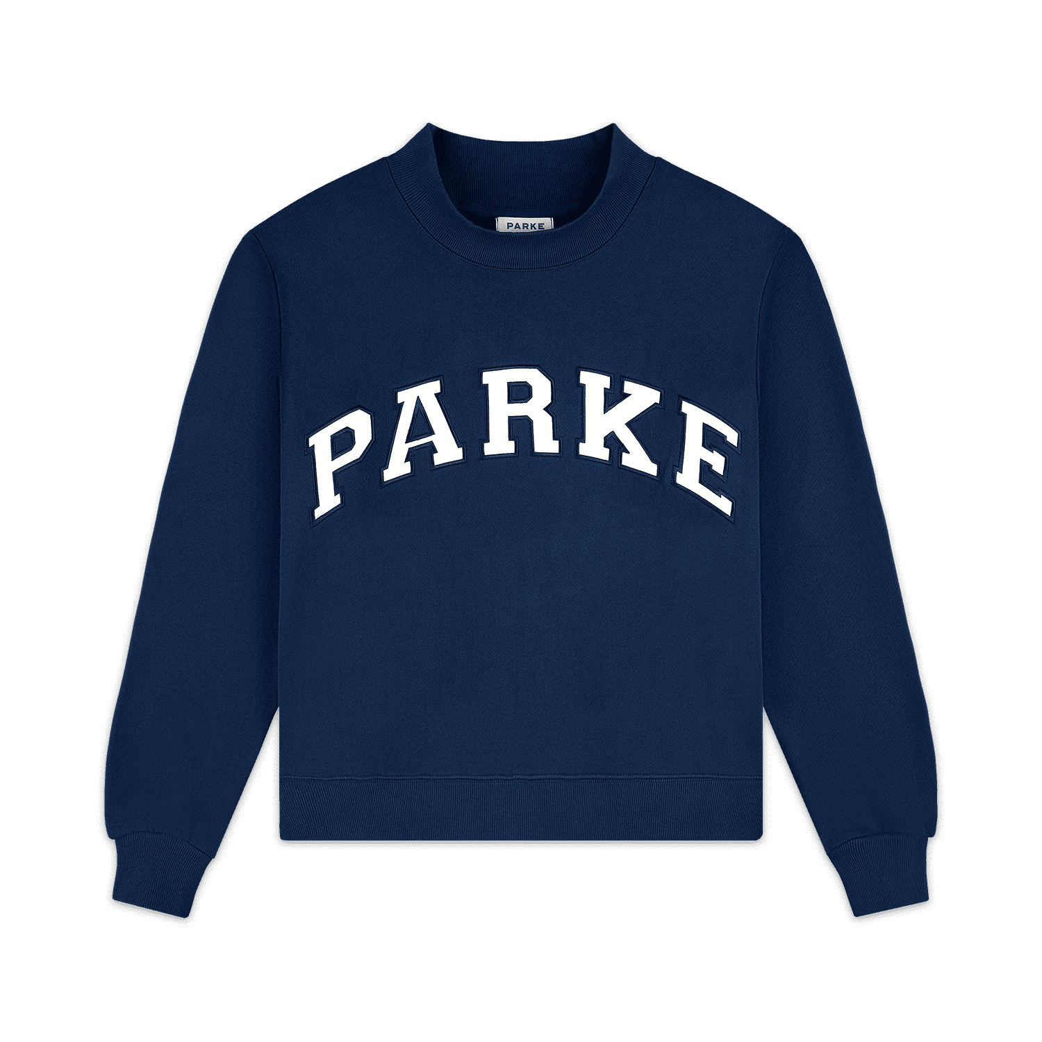 Parke | Varsity Mockneck Denim with White Letters